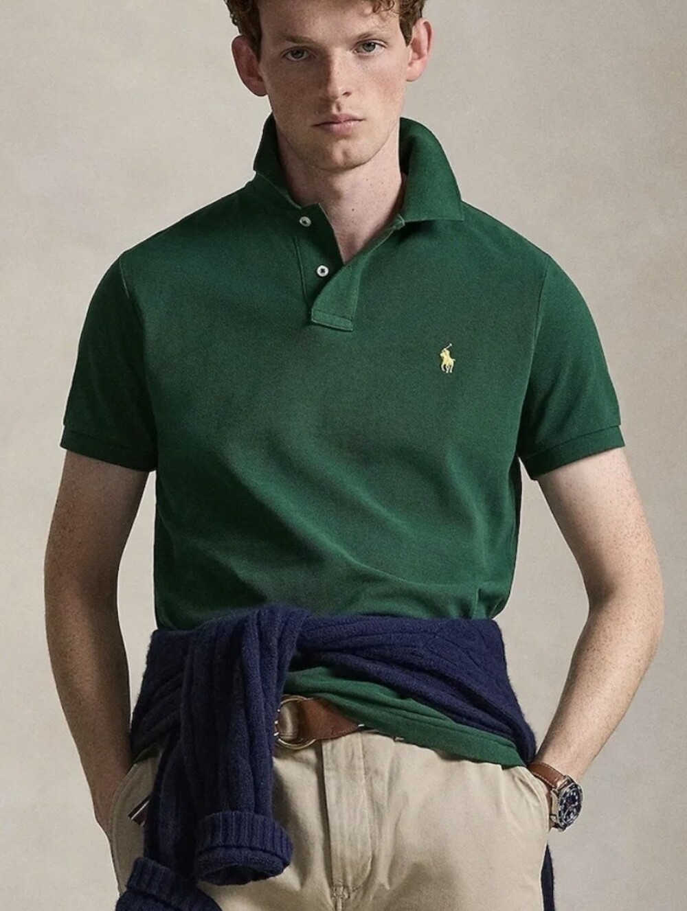 Polo Ralph Lauren Boys Classic Fit Cotton Mesh Polo Heritage Green Pony 14 16 L